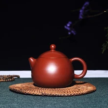 220 мл Исин фиолетовый глина Чай горшок 9 отверстия фильтр здоровья сырой руды Dahongpao longdan пуэр горшок Китайский кунг-фу чай комплект Чёрный чай чайник