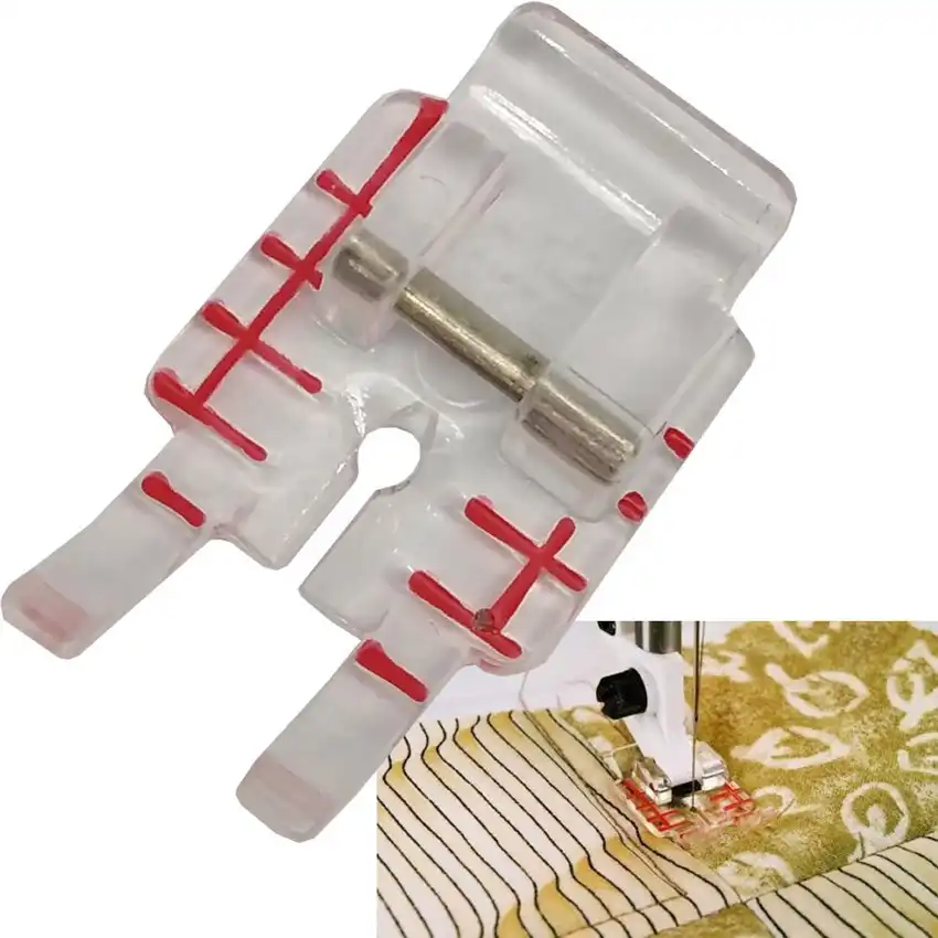 HONEYSEW 11 pcs Presser Feet Embellishment Piecing 7 Groove Cording Foot for Husqvarna Viking Sewing Machines