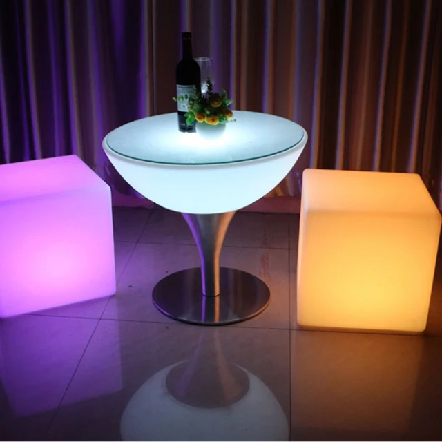Led Bar Stool Luminous Cube Size20cm Outdoor Ip68 Furniture Led Bar Stool Luminous Cube Size20cm Outdoor Ip68 Furniture Creative Remote Switch Control Colorful Changing