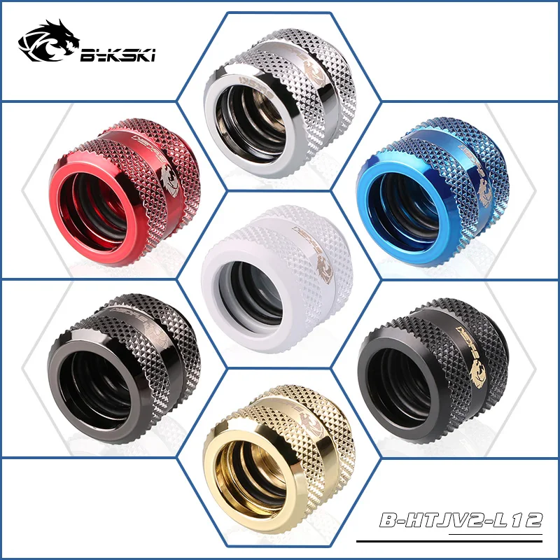 

Bykski 12mm 14mm 16mm Rigid Tubing Fitting Hand Compression Hard Pipe Connector G1/4 4 Layer Seals New Arrival