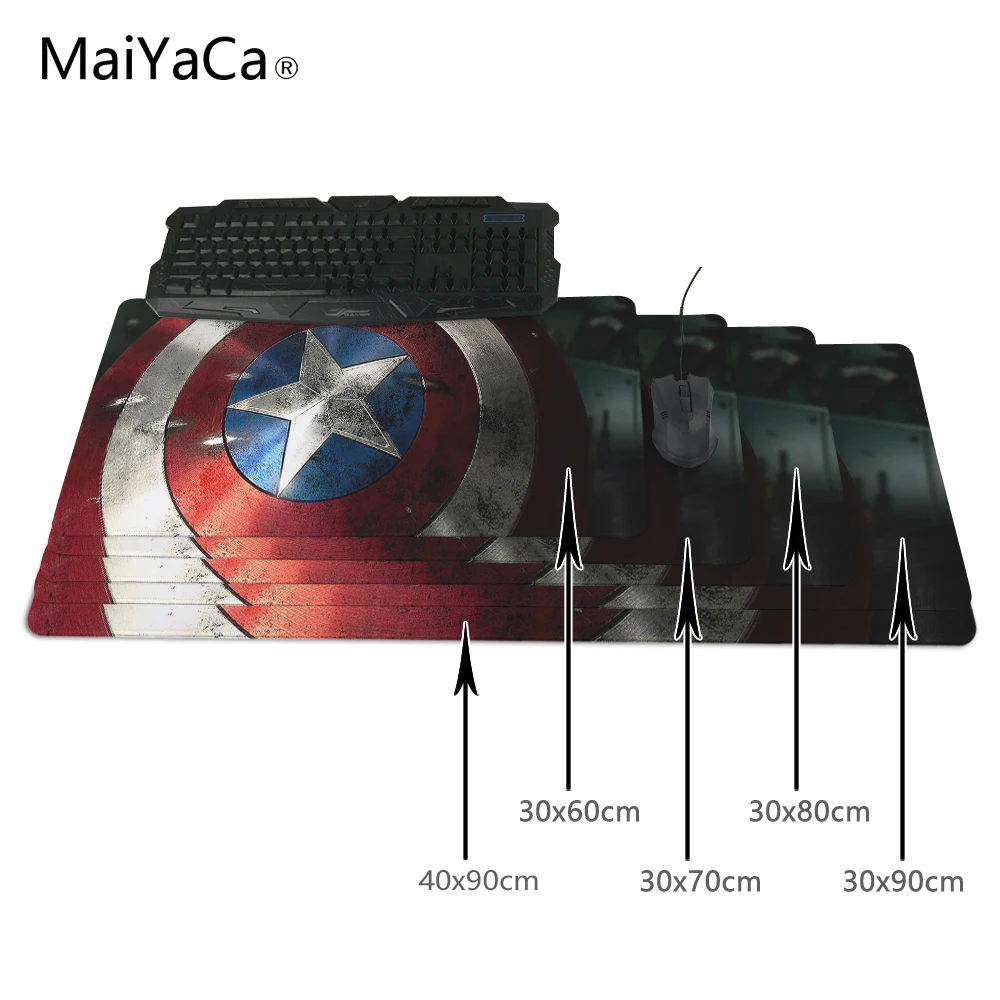 

MaiYaCa Captain America Mouse Pad Ultimate Gaming Mousepad Natural Rubber Gamer Mouse Mat Pad Game Computer Desk Pad Mouse Play