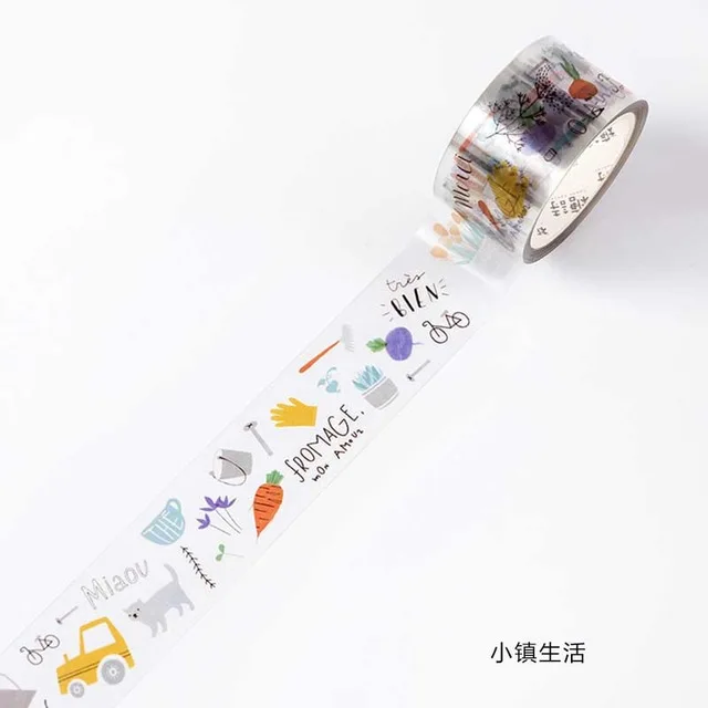 Happy Serise Journal Deco прозрачная лента васи маскирующая лента японские канцелярские наклейки Скрапбукинг школьные принадлежности - Цвет: 2