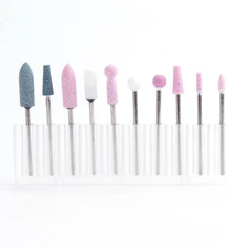 

10Style/Set Ceramic Stone Manicure Tools Mill Cutter Nail Files Rotary Burrs Nail Files Electric Machine Accessories Grinder