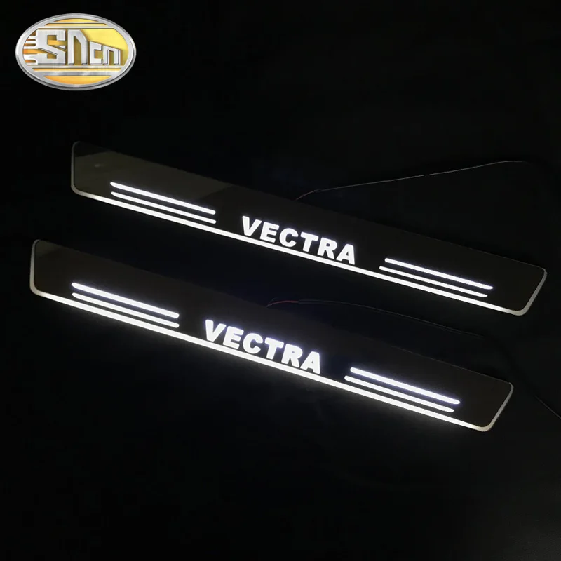 

SNCN 4PCS Acrylic Moving LED Welcome Pedal Car Scuff Plate Pedal Door Sill Pathway Light For Opel Vectra C