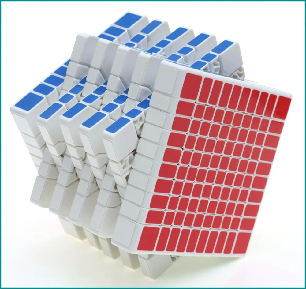10x10x10 White Cube Competition Speed Magic Cube Puzzle Educational Toys for Children 10x10x10 White Cube Competition Speed Magic Cube Puzzle Educational Toys for Children