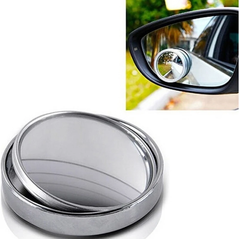 

1 Piece Silver 360 Degree Wide Angle Car Auto Blind Spot Round Stick-On Side View Rearview Mirror