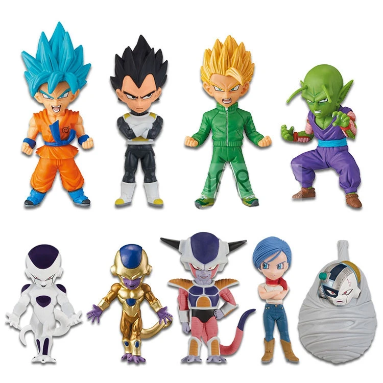 

WSTXBD 9Pcs/Set Original BANPRESTO Dragon Ball Super WCF 30TH God Blue Goku Vegeta Freeza Figure Brinquedos Toys Figurals Dolls