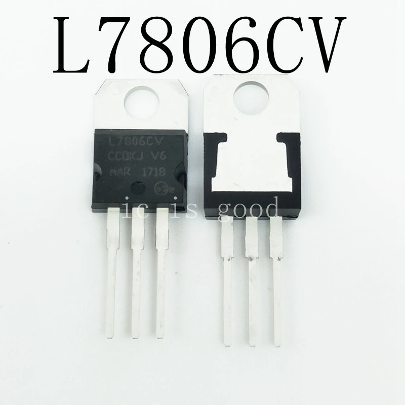 100pcs lot New L7806CV TO 220 MC7806 L7806 KA7806 6V Voltage Regulator