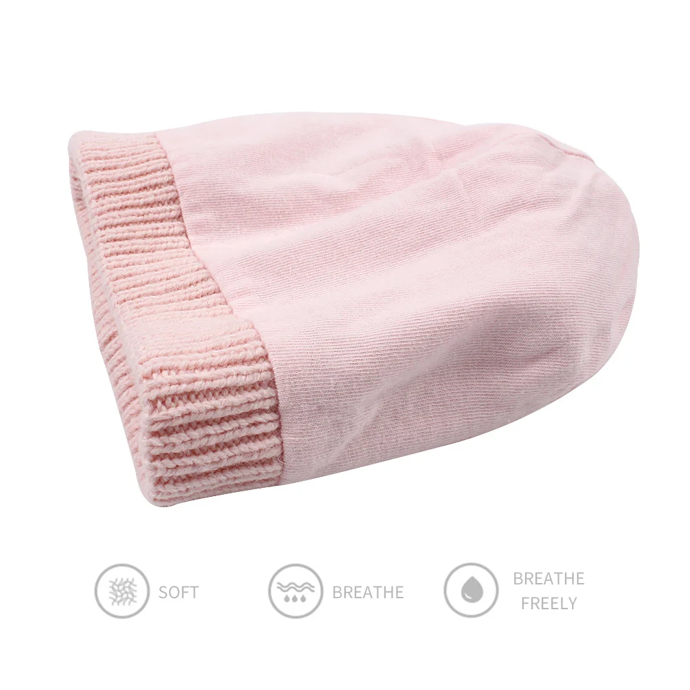 Cute Bow Baby Girls Hat Winter Warm Knitted Baby Hat for Girls Cotton Lined Infant Toddler Hat Autumn Baby Girls Clothing 2M-3Y (6)