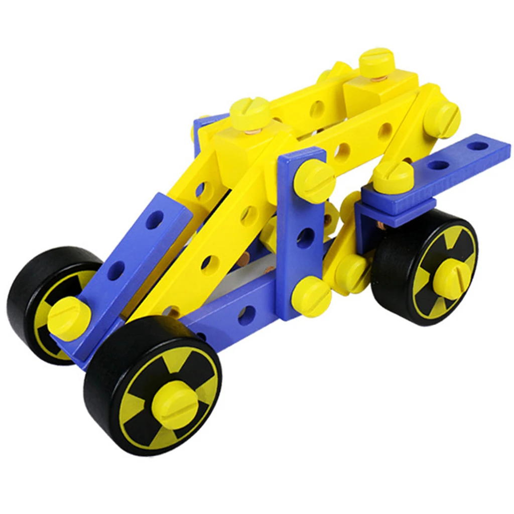 Educational STEM Learning Toy for Kids, Construction Engineering Building Blocks Set - Car Motorbike