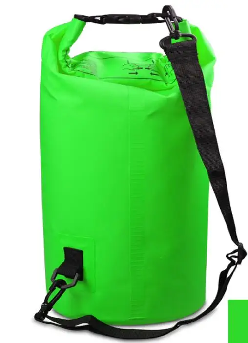 ПВХ Водонепроницаемый сухой мешок 5L 10L 20L 30L Открытый Дайвинг складная сумка для хранения Мужская Женская пляжная сумка для плавания рафтинг река океан рюкзак - Цвет: 15L Green