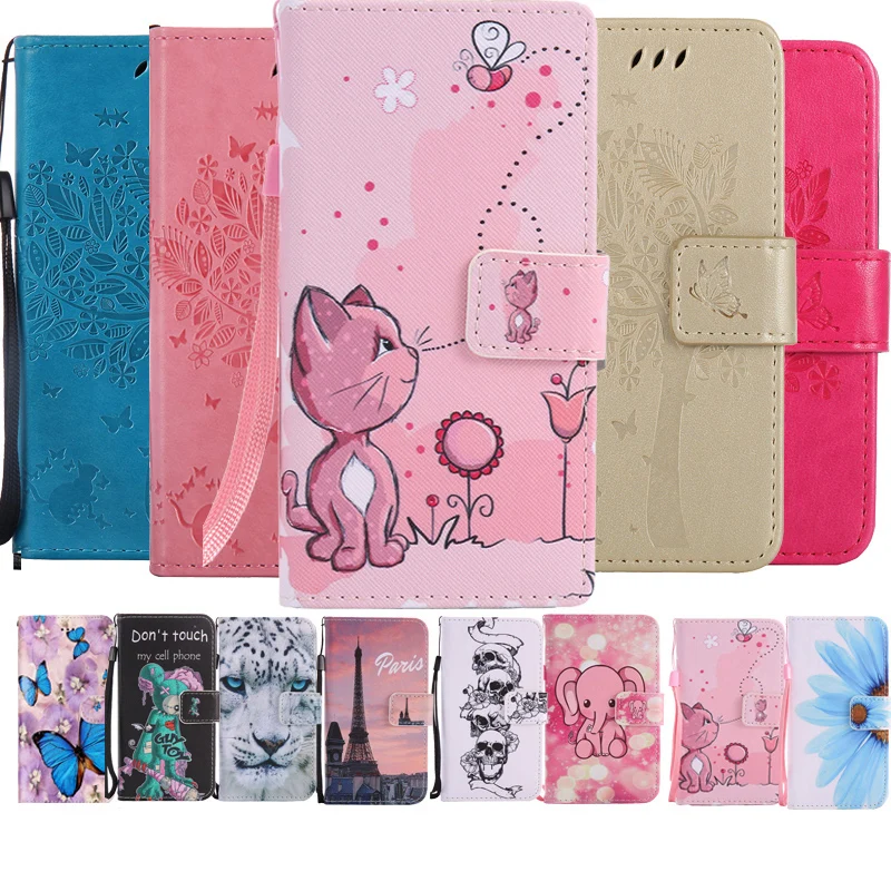 

Flip Case For Huawei P8 Lite 2017 P10 Plus Mate 9 10 P9 Mini Honor 9 8 Lite P20 Lite Flip Leather + TPU Soft Stand Cover Funda