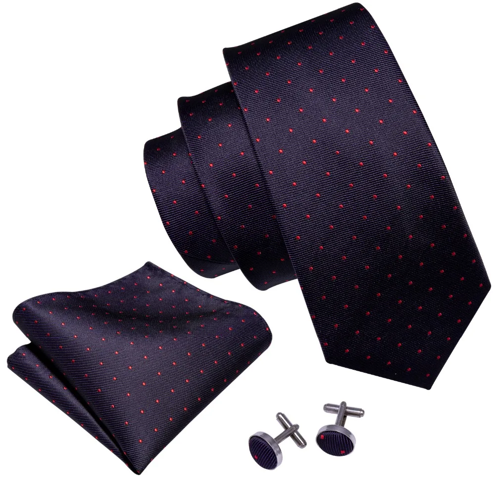 В красный горошек 100% шелковый галстук подарочный набор для Для мужчин галстук Барри. Ван дропшиппинг 8,5 cm Gravata шеи галстук для Для мужчин