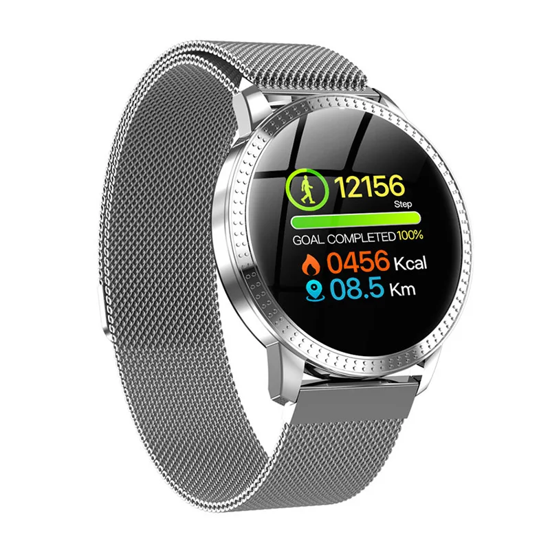 

1.22 Inch Smart Watch Men IP67 Waterproof Blood Pressure Monitoring Metal Starp Multi Sport Modes SmartWatch Women Band