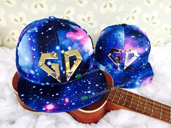 Популярные бейсболки Bigbang G-dragon GD Snapback galaxy Star Sky Hat galaxy Snapback унисекс хип-хоп Peaked Hat Повседневная Уличная