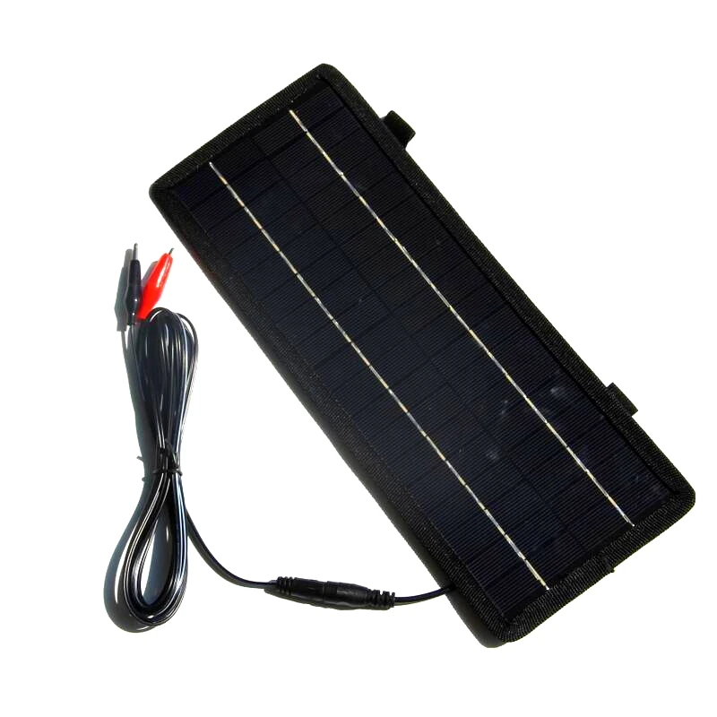 Высококачественная монокристаллическая солнечная панель 12 В 4,5 Вт Автомобильная портативная солнечная батарея перезаряжаемая аккумуляторная батарея зарядное устройство