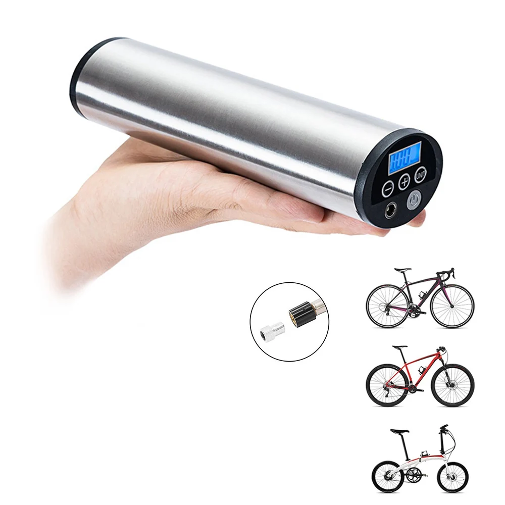 

Lixada Cycling Pump Hand-Held 12V Electric Mini Air Inflator with 150PSI Rechargeable Battery Digital Display Tire Pressure