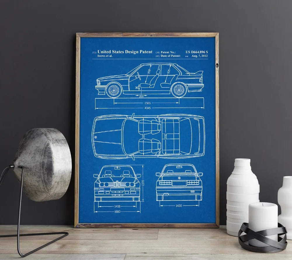 BMW E30 M3 POSTER PRINT IMAGE WALL ART A3 A4 SIZE