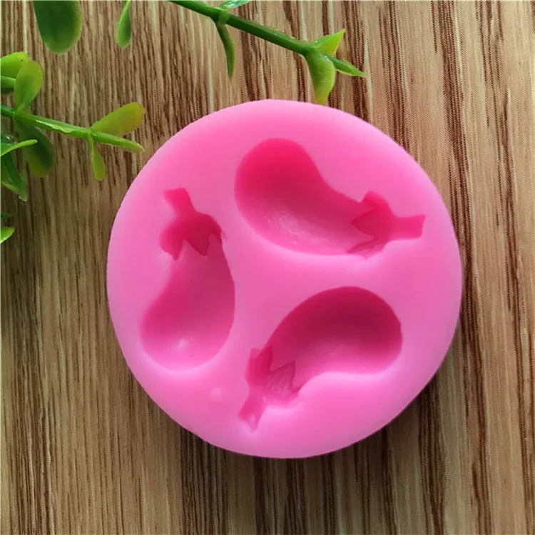 1 шт. форма для овощей баклажаны шоколад конфеты Jello силиконовая инструменты