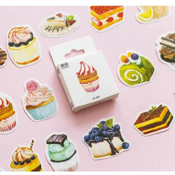 

Retro 50 pcs/pack nice cake mini paper diary sticker Decoration label Wholesale