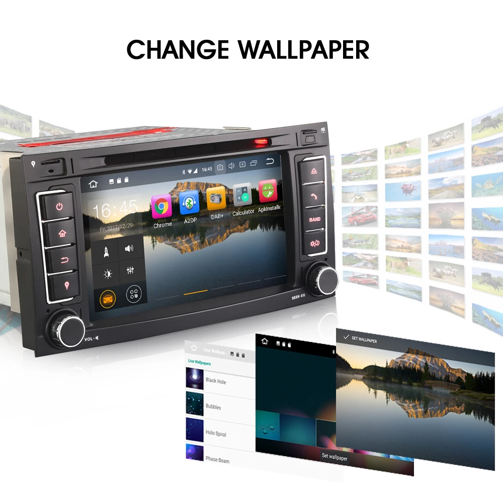 Discount Android 8.0 Wifi 3G Car Stereo GPS DVR Sat Navi Radio DAB+ RDS BT DVD DTV-IN OBD Bluetooth Car Multimedia Player for VW TOUAREG 2