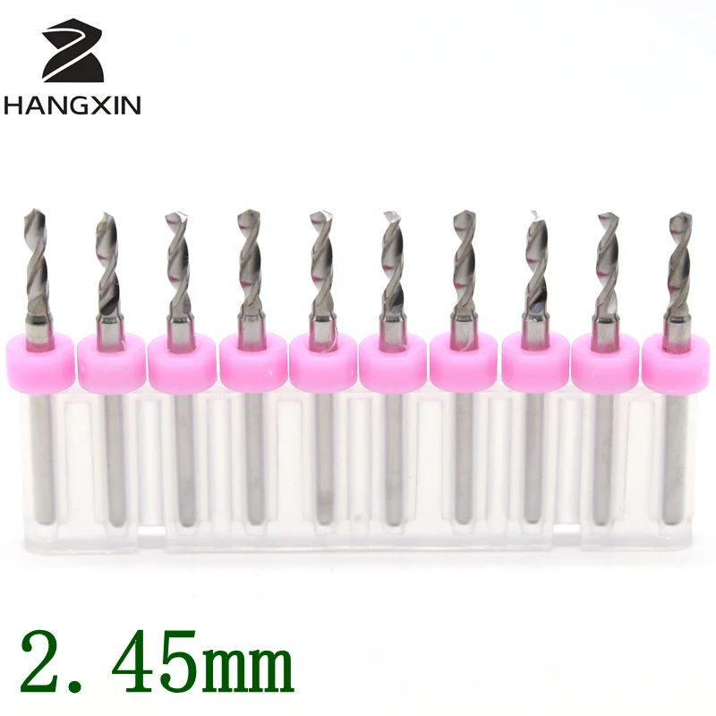 

10Pcs PCB Mini Drill Bit Set Tungsten Steel Carbide Metal Drill For Print Circuit Board CNC Machine Bits Tool Kits 2.45mm