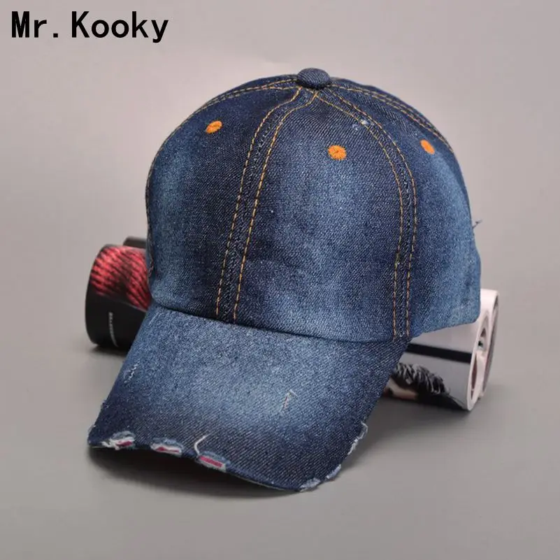 

Mr.Kooky Men Women Denim Baseball Cap Parent Kids Children Boy Girl Washed Jean Spring Summer Sun Hats Casual Snapback Cap Bone