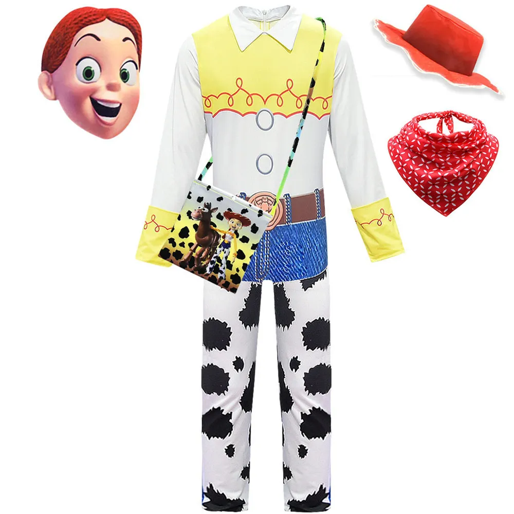 Toy Story 4 Cowgirl Jessie Outfit Cosplay Costume Halloween Carnival Costumes For kid girls Full Sets