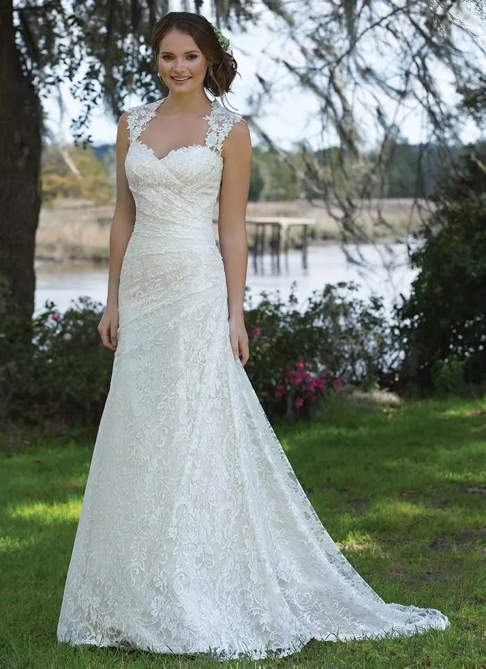 Vestidos de Novia Custom Made Ivory Sweetheart Pleated A Line Lace Wedding Dress Bridal Gowns Robe Mariage | Свадьбы и торжества