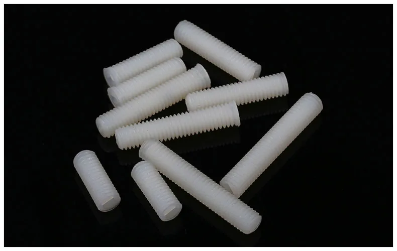 20pcs M5 X 25mm L 25 Plastic Nylon Jimi Screws Headless Tightening