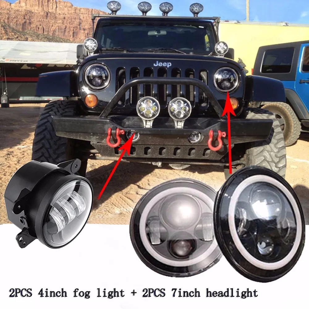 Jeep Wrangler JK led Headlight