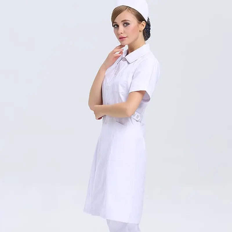 Летняя больница аптека салон красоты доктор медсестра униформа с короткими рукавами белое пальто стоматологическая клиника Спецодежда лабораторная одежда