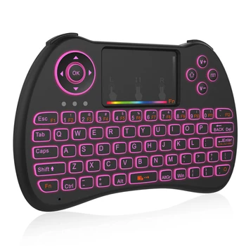 

H9 RGB Backlight 2.4G Mini Wireless Keyboard Air Mouse with Multi-Function Touchpad for Android TV Box, Mini PC, Laptops