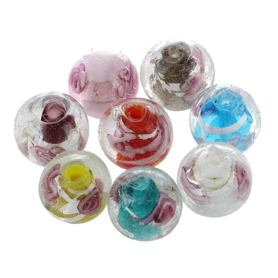 

50 pieces 12 mm Ball Beads Blossom Bead Strand