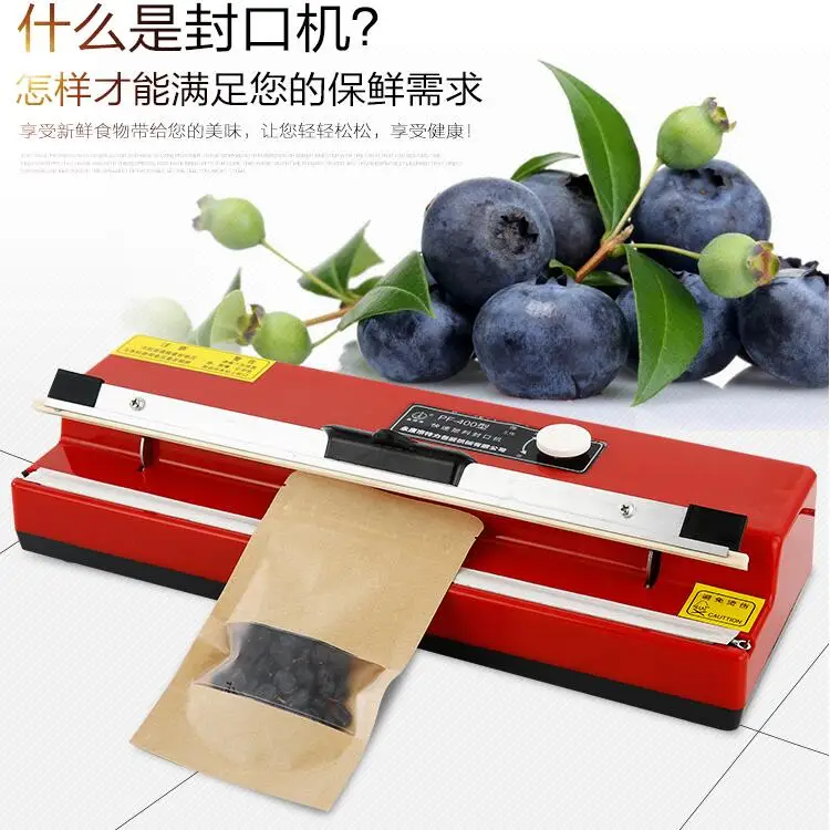 

400mm desktop food bags sealer Plastic Film Vacuum Sealer Foil Tea Bags Kraft Paper Bag seed Bag Sealing Machine