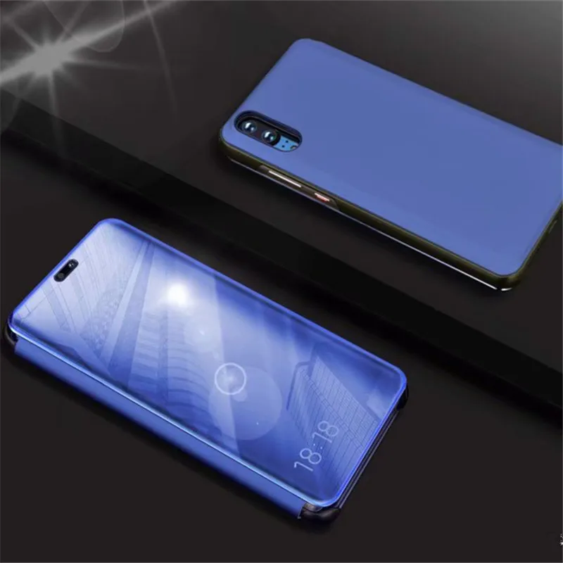 Чехол книжка ZEALLION для Huawei P8 Lite 2017 P20 Plus Enjoy 7 8 Y7 Prime Y9 2018 с прозрачным зеркальным
