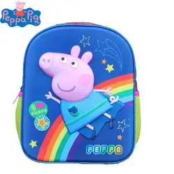 Peppa pig 32X35 мягкие животные плюшевые Peggy Джордж ранцы для обувь мальчиков и девочек мультфильм eggshell сумка плюшевый рюкзак подарок