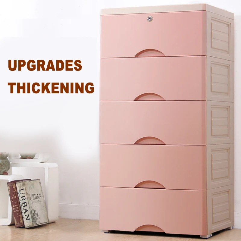 Five layer box drawer plastic multi layer drawer type collection cabinet baby font b closet b
