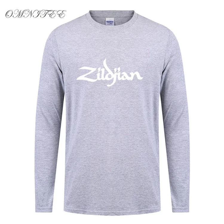 Весенняя футболка с длинным рукавом Zildjian, новая мужская футболка с принтом, хлопковые XS-2XL футболки, мужские футболки, одежда OT-357