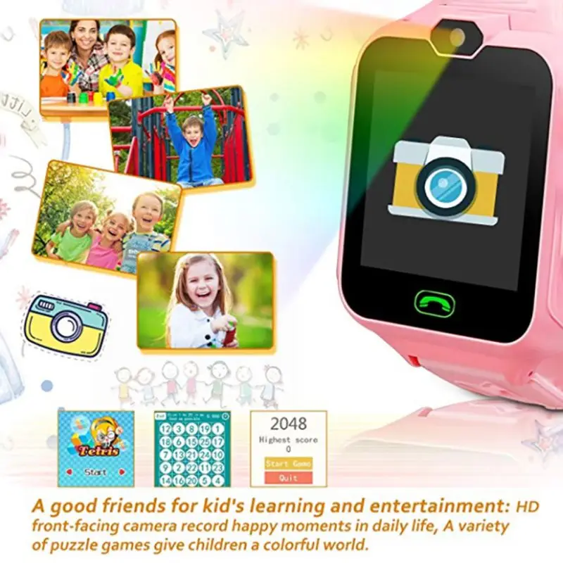  Neue Q01 Kinder Smart Aufruf/Musik Armbanduhr Wasserdicht Jungen Und Mädchen HD Bunte Bildschirm Sm