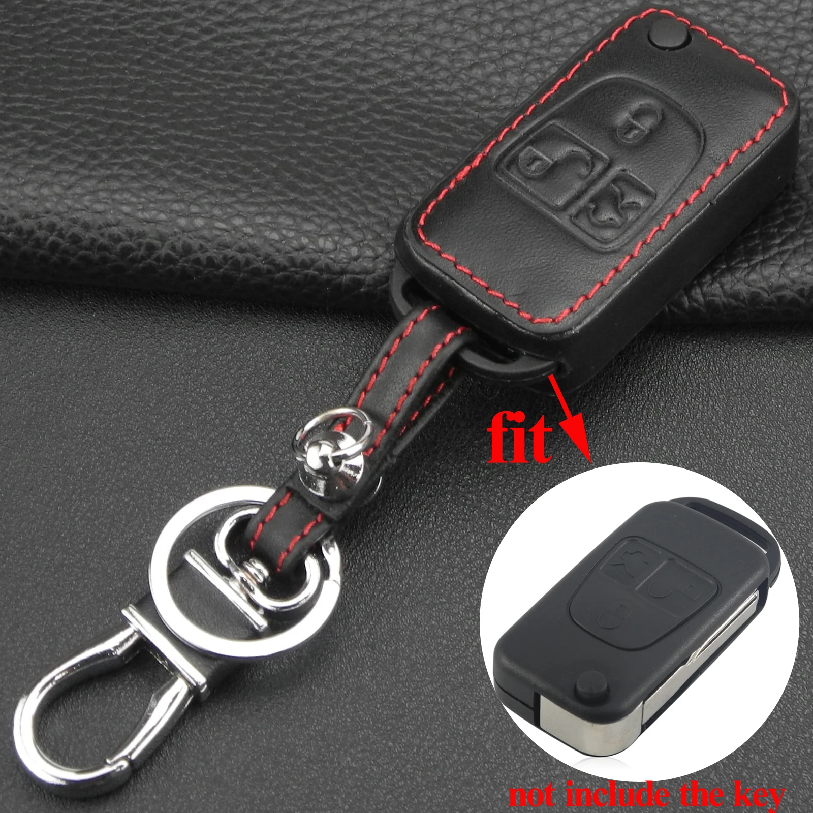 

Jingyuqin Remote Folding Flip Leather Car Key Case for Mercedes Benz ML C CL S SL SEL Key Case Styling