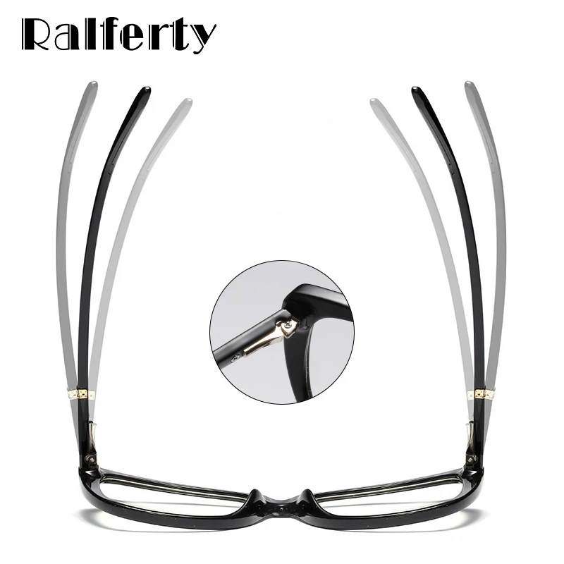 Ralferty, роскошные очки для глаз, для женщин, кошачий глаз, оправа, очки TR90, прозрачные линзы, с пружинными ножками, оптические очки F93331
