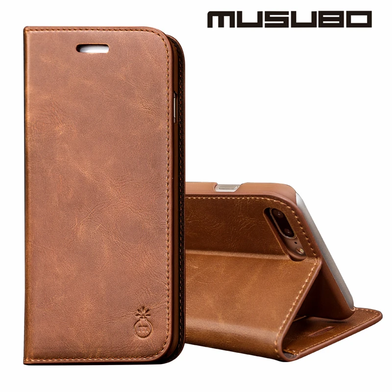 Musubo Luxury Flip Leather Cases Cover for iPhone X 7 plus