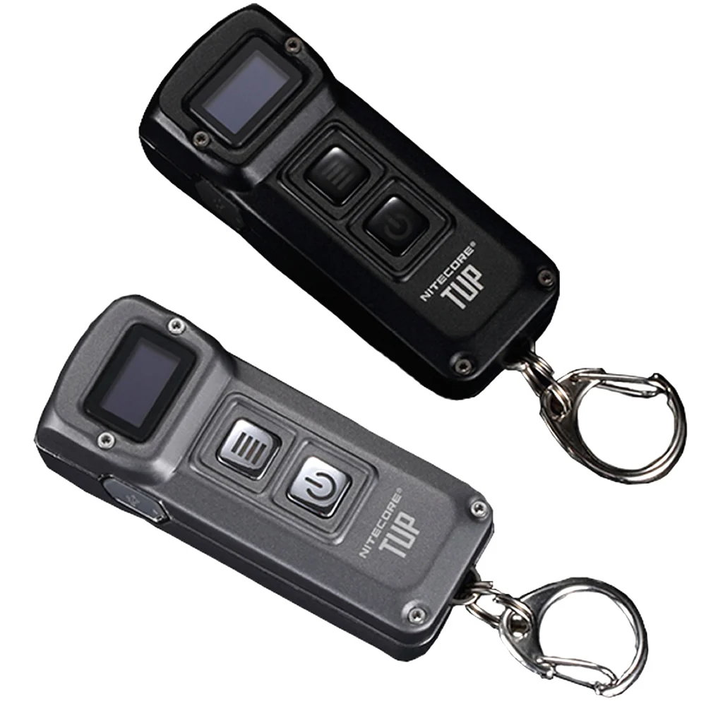 

Nitecore TUP LED Keychain Light CREE XP-L HD V6 1000 LMs OLED Display build-in 1200mAh Battery Pack USB Rechargeable Flashlights