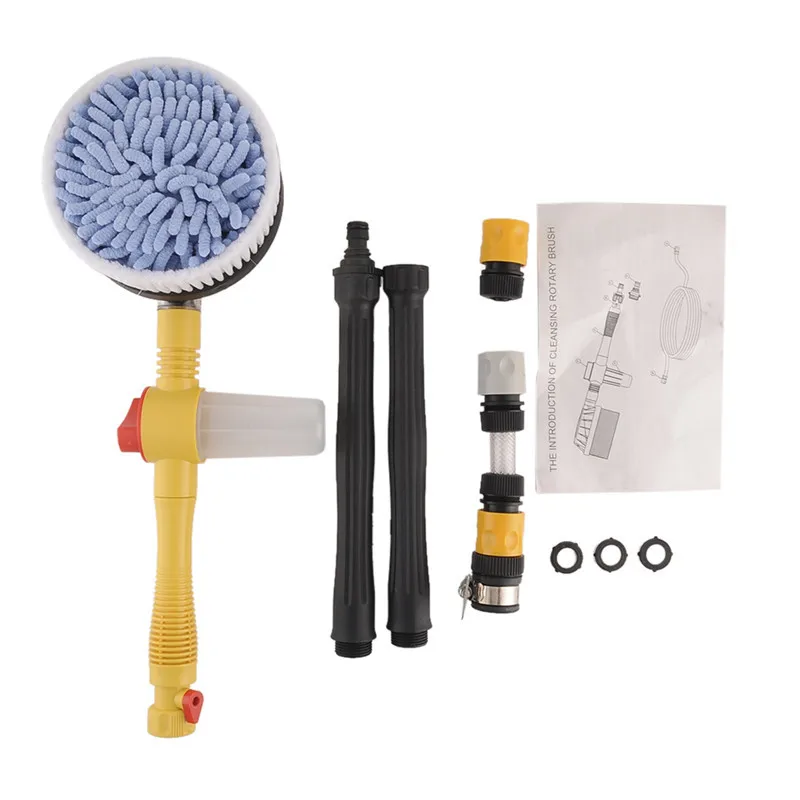 Baratos Lavado de coches interruptor de flujo de agua espuma Cepillos portátil Utensilios para limpiar el coche lavado automático Cepillos rotación profesional Cepillos auto Clean Herramientas
