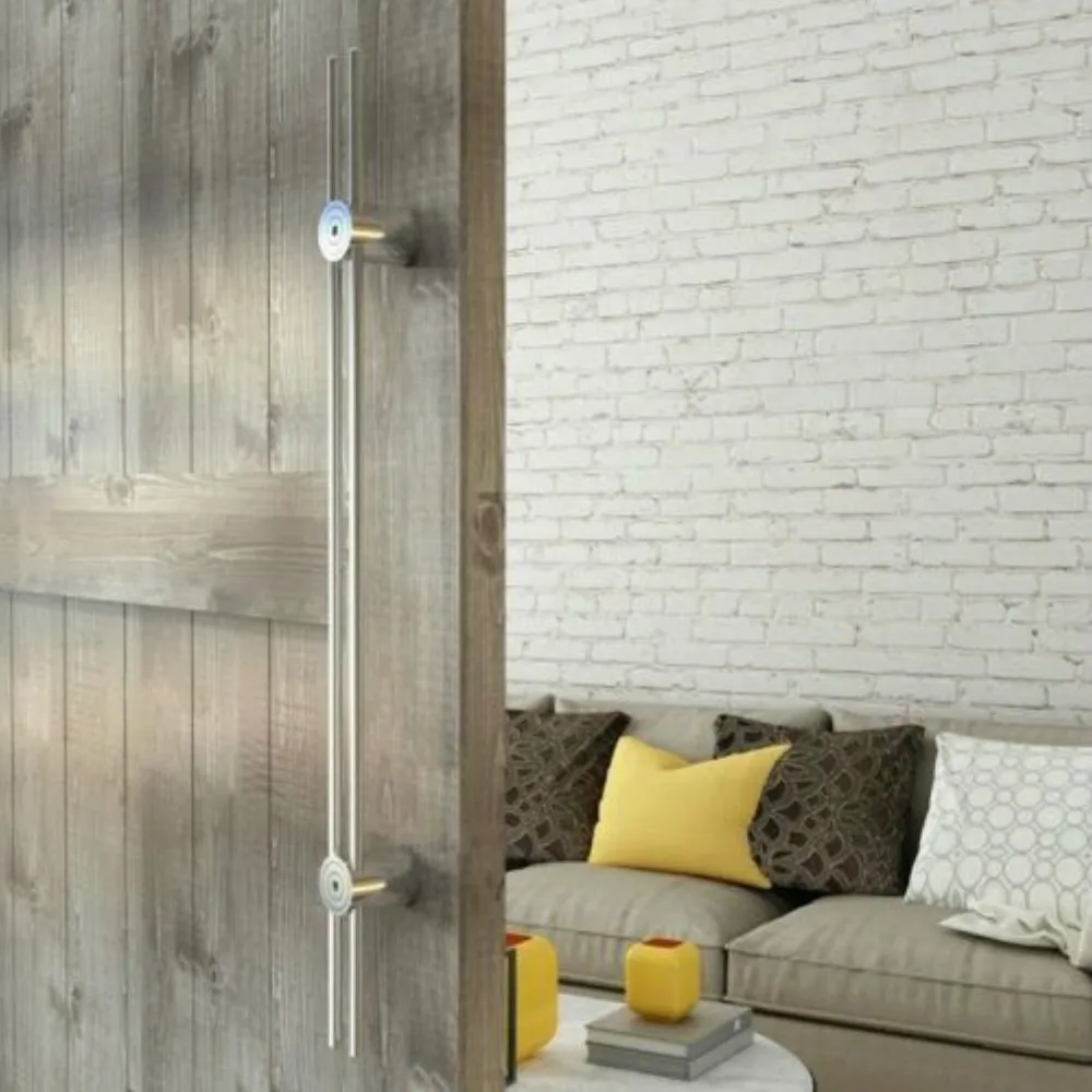 

Brushed Stain Stainless Steel Sliding Glass Door & Wood Barn Door Hardware Long Pull Handle Kit