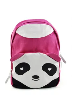 

New Cute Panda Canvas Backpack Rucksack Lady Girl Boy Student Book Bag Schoolbag - blue