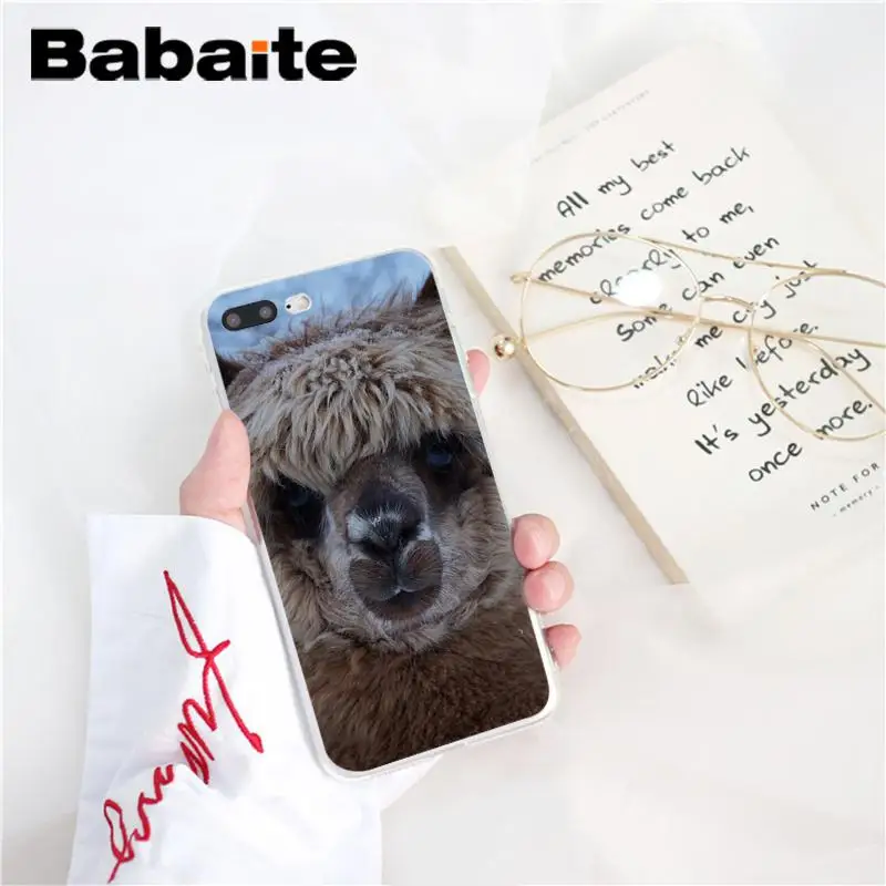 Babaite Lama Llama Alpacas животный черный мягкий чехол для телефона из ТПУ чехол для iPhone 8 7 6 6S Plus X XS MAX 5 5S SE XR 10 Fundas Capa - Цвет: A7