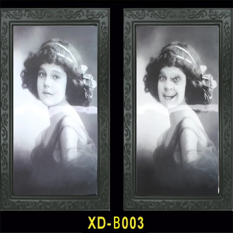 

10piece/lot Secret room escapes props Man ghost Face frame Photo frame tilt face change Haunted house decoration props