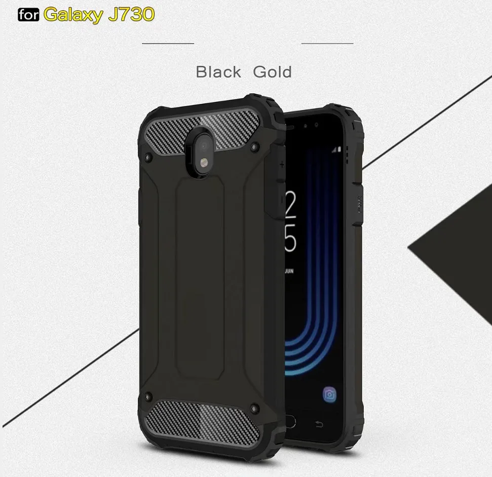 Прочный гибридный жесткий противоударный защитный чехол для телефона SAMSUNG Note 8 S9 S8 Plus S7 6 Edge+ A3 A5 A7 прочный Чехол - Цвет: Black